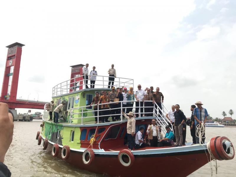 PERESMIAN KAPAL WISATA BELANTARA SUNGAI MUSI  SEMBILANG PALEMBANG