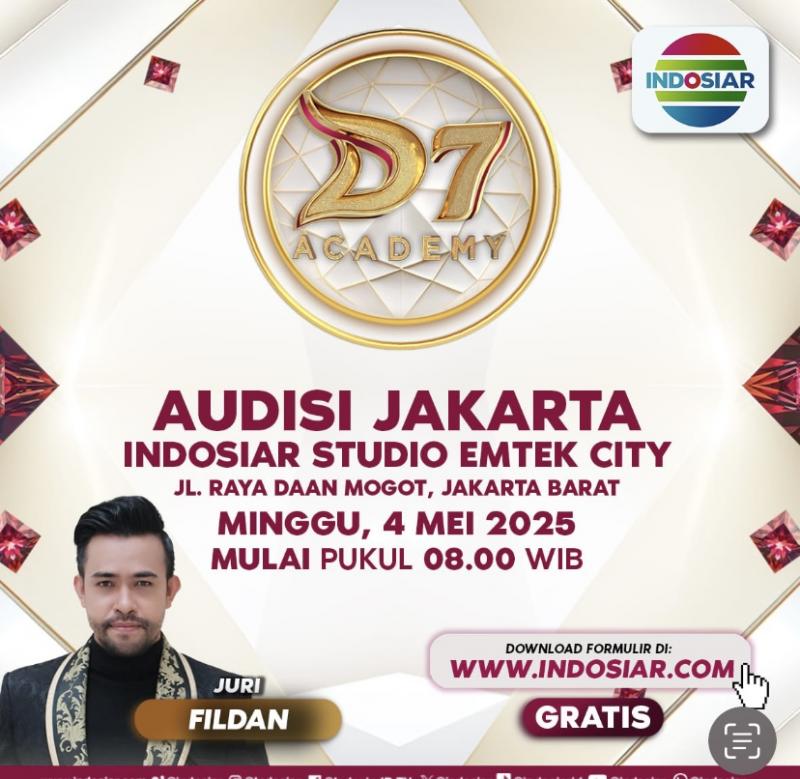  INDOSIAR Kembali Gelar Audisi “D’Academy 7”, Fildan dan Putri Isnari Turun Langsung Jadi Juri di Jakarta dan Samarinda