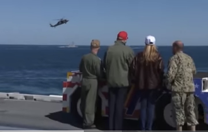 Donald Trump Rayakan 250 Tahun Angkatan Laut AS di Atas Kapal Induk USS George H.W. Bush