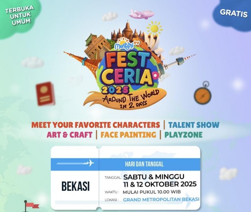 MentariTV Kembali Hadirkan Keceriaan Lewat “MentariTV Fest Ceria 2025: Around The World in 2 Days” di Bekasi