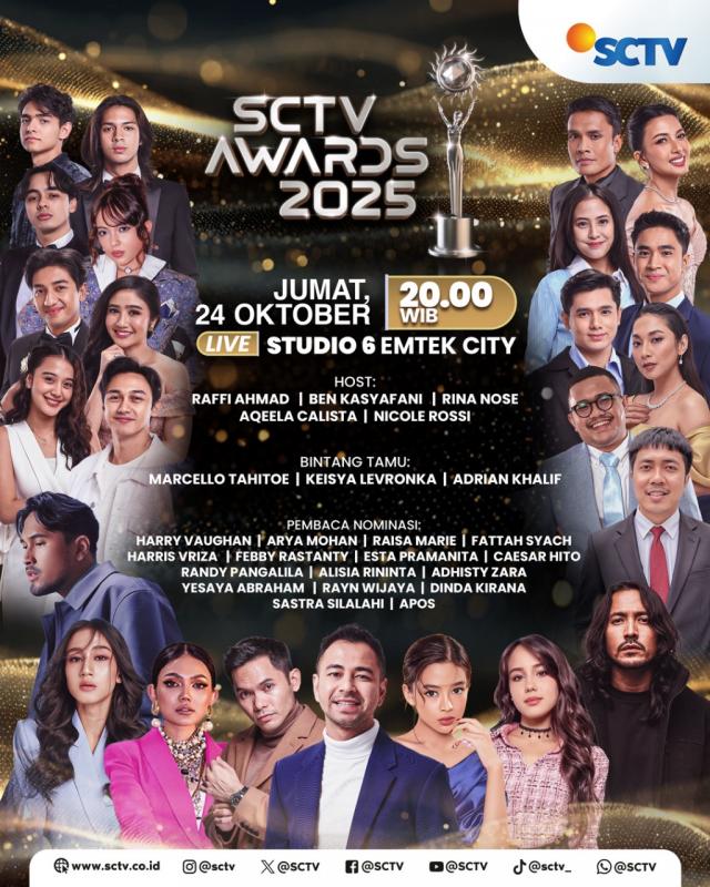 SCTV Awards 2025: Perayaan 25 Tahun Lahirnya Bintang-Bintang Inspiratif Tanah Air