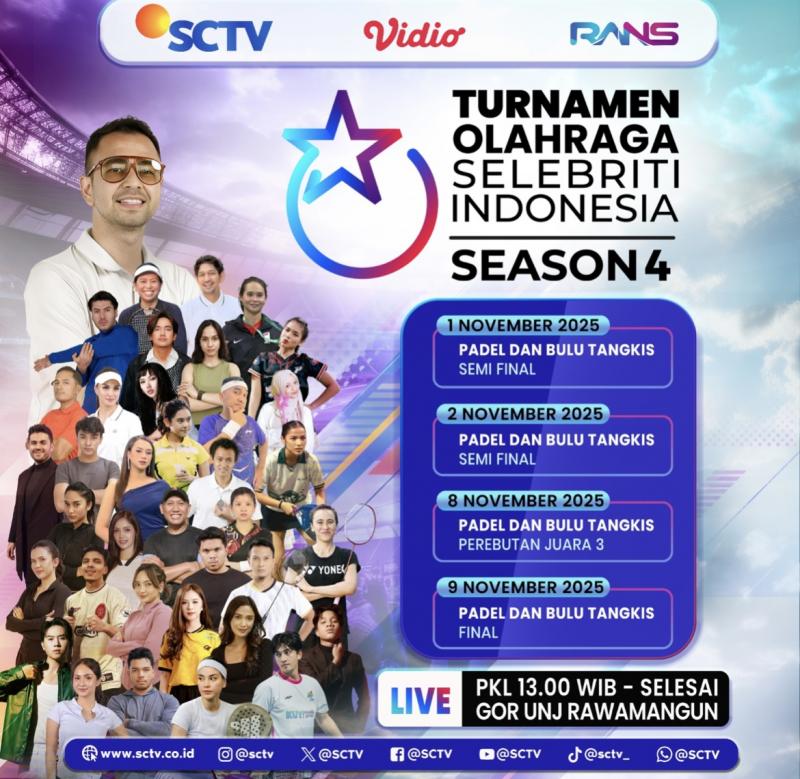  TOSI Season 4: Artis dan Atlet Nasional Siap Bertarung di GOR UNJ Rawamangun