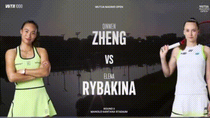  Qinwen Zheng Tampil Solid, Rebut Set Pertama atas Elena Rybakina di Madrid Open