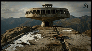  Renovasi Brutalist di Puncak Gunung Hadirkan Hunian Retrofuturistik dengan Panorama 360 Derajat