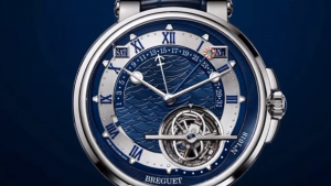 Breguet Marine Tourbillon Équation Marchante 5887, Jam Tangan Mewah dengan Dua Penunjuk Waktu